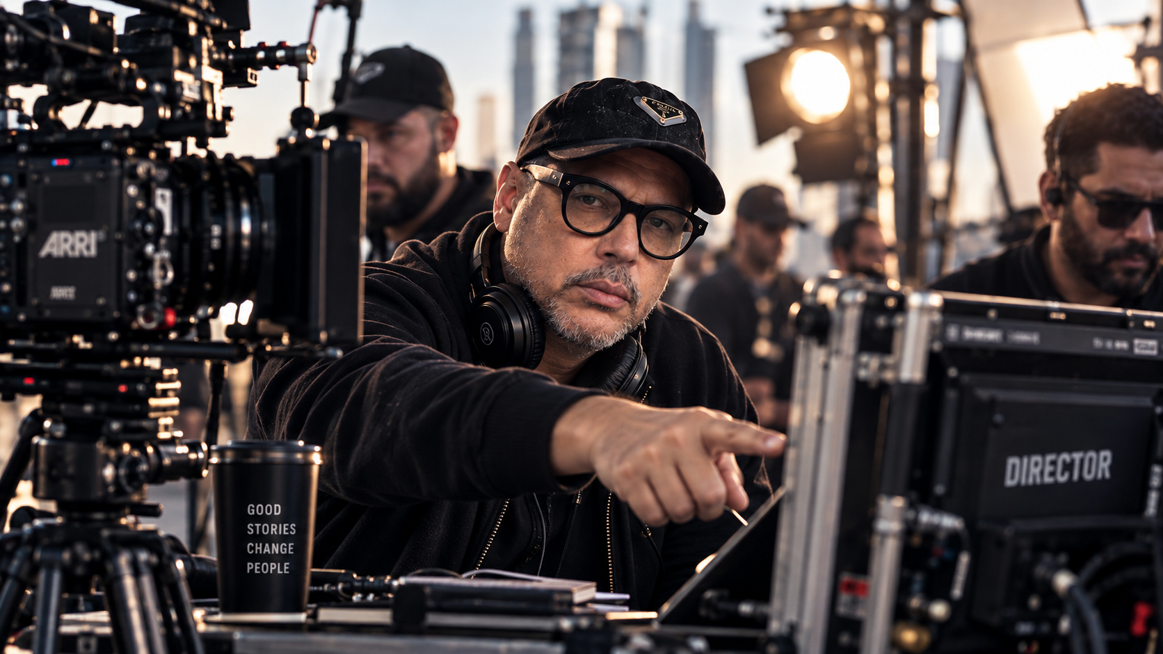 Neiver Álvarez directing at the monitor